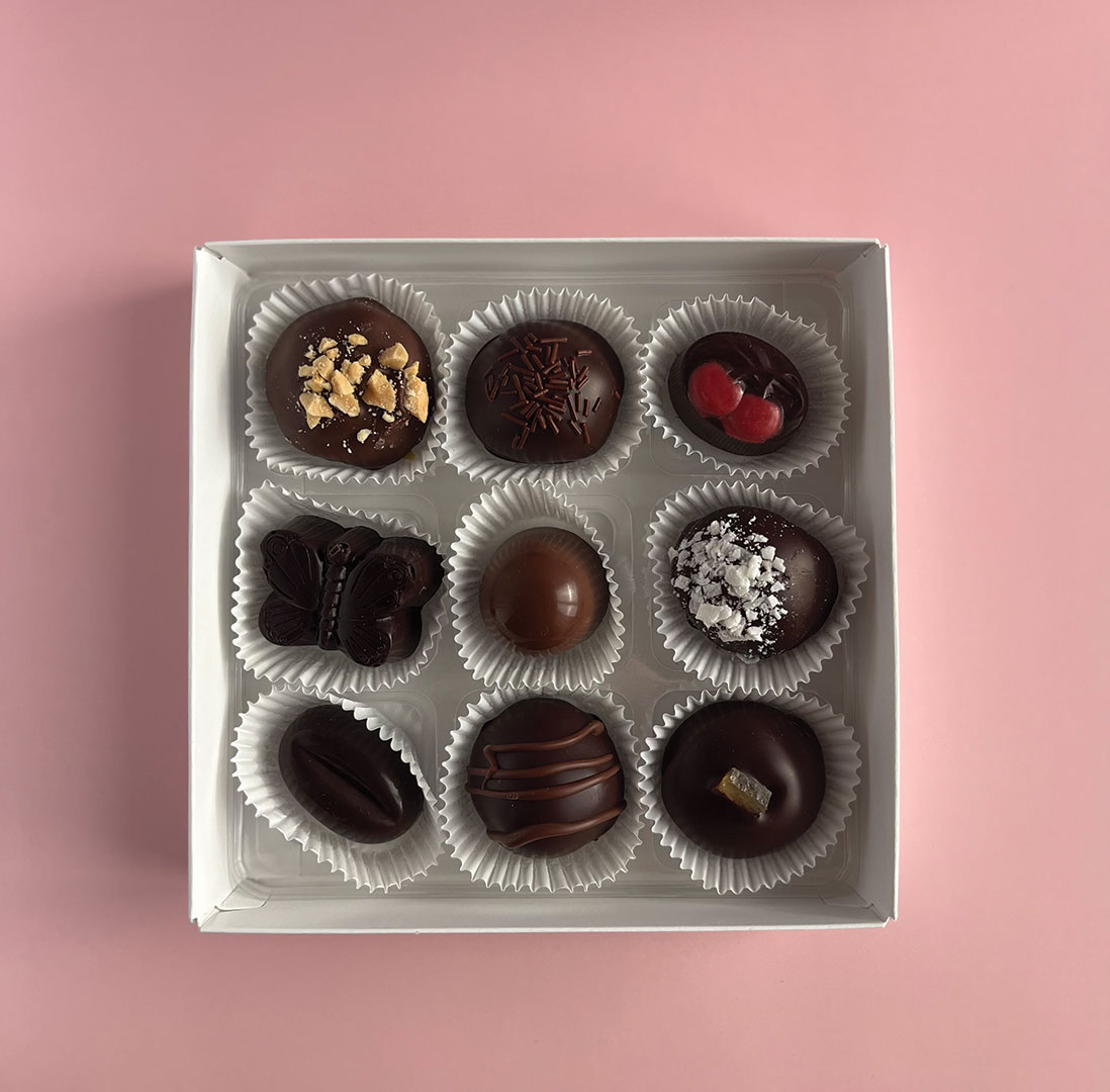 Painted Turtle Chocolatier truffle box