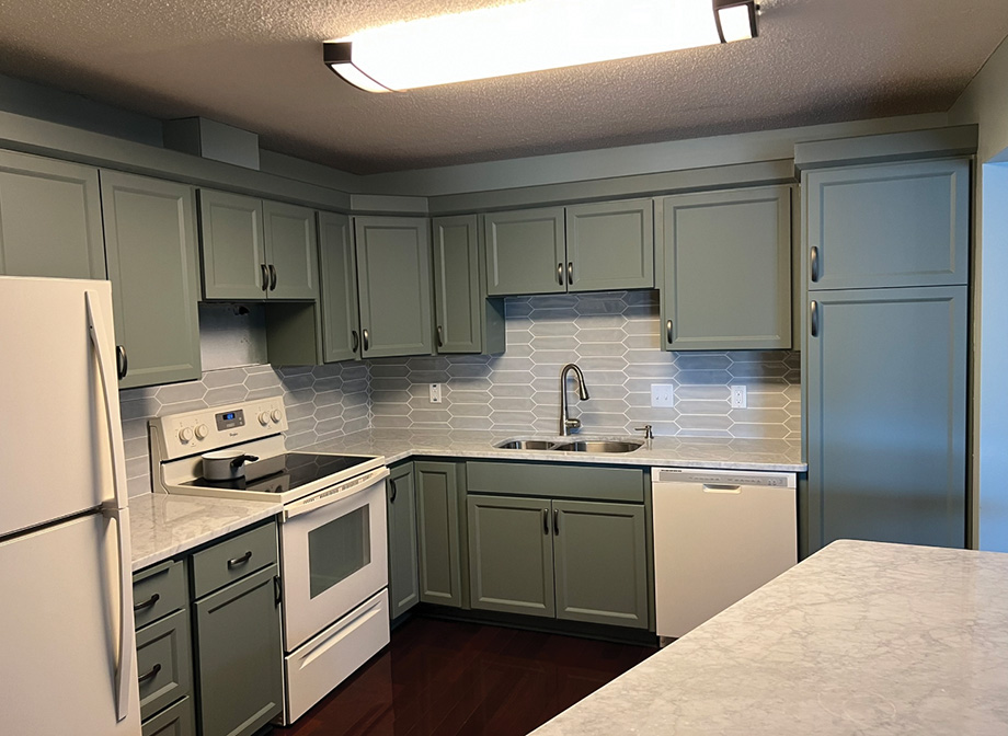 Sage Green Cabinets Take Center Stage in Kitchen Remodel