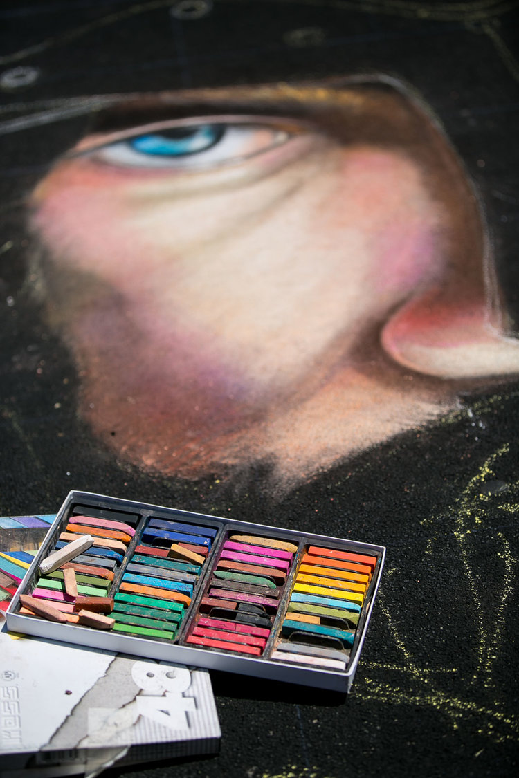 Snippet of Joel Yau's viking that was created for inagural chalkfest