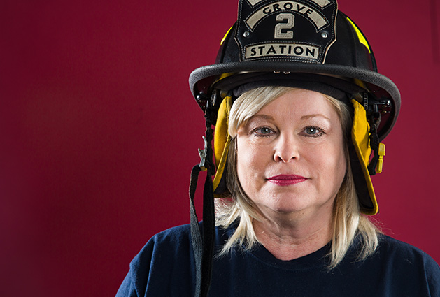 Maple Grove Fire Department retiree Beth Thibodeau