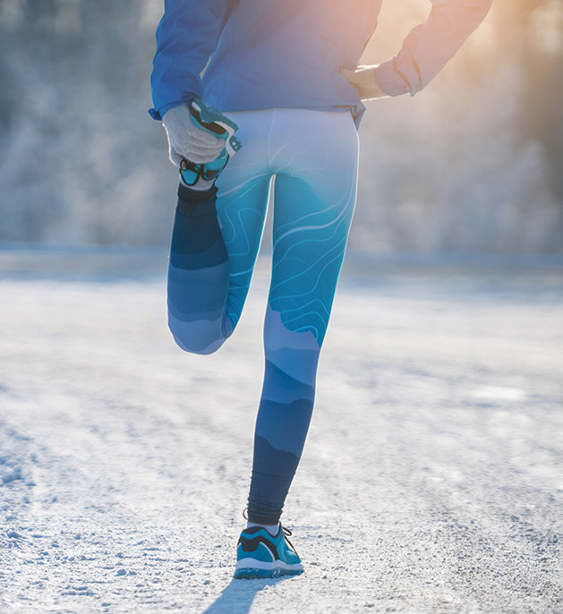 Running in the Snow, Outdoors, Winter