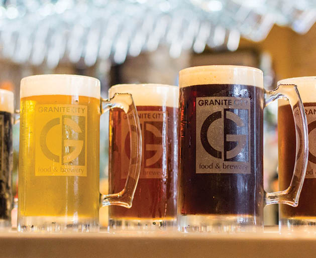 (Granite City Food & Brewery leads the pack with a variety of craft beers; Photo courtesy of ian aizman.)