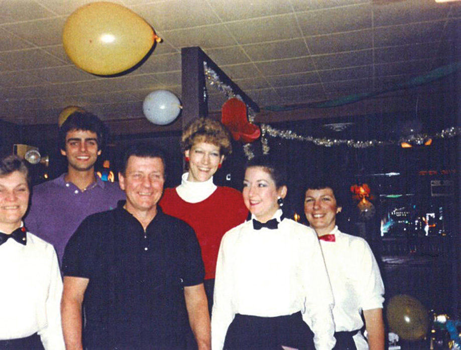 The Lookout celebrating New Year’s Eve—Robert Kinnan is the front middle; Robert's son, Tom Kinnan, is top left.