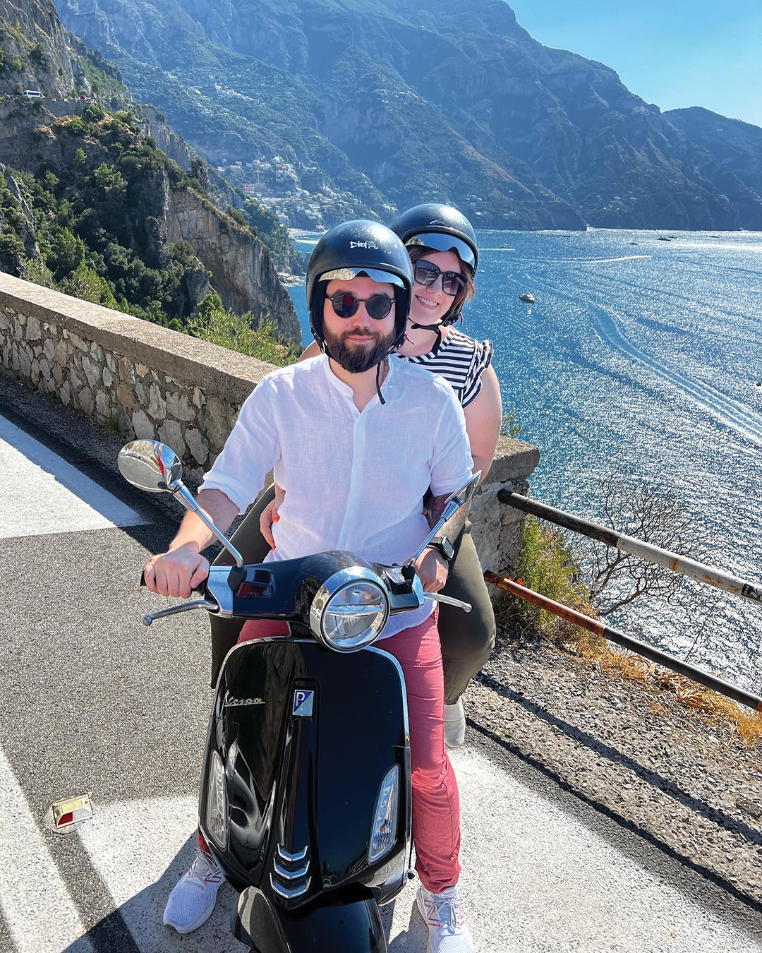 Kelsey and Cole spent their honeymoon on a Vespa tour around Italy’s Amalfi Coast and Rome.