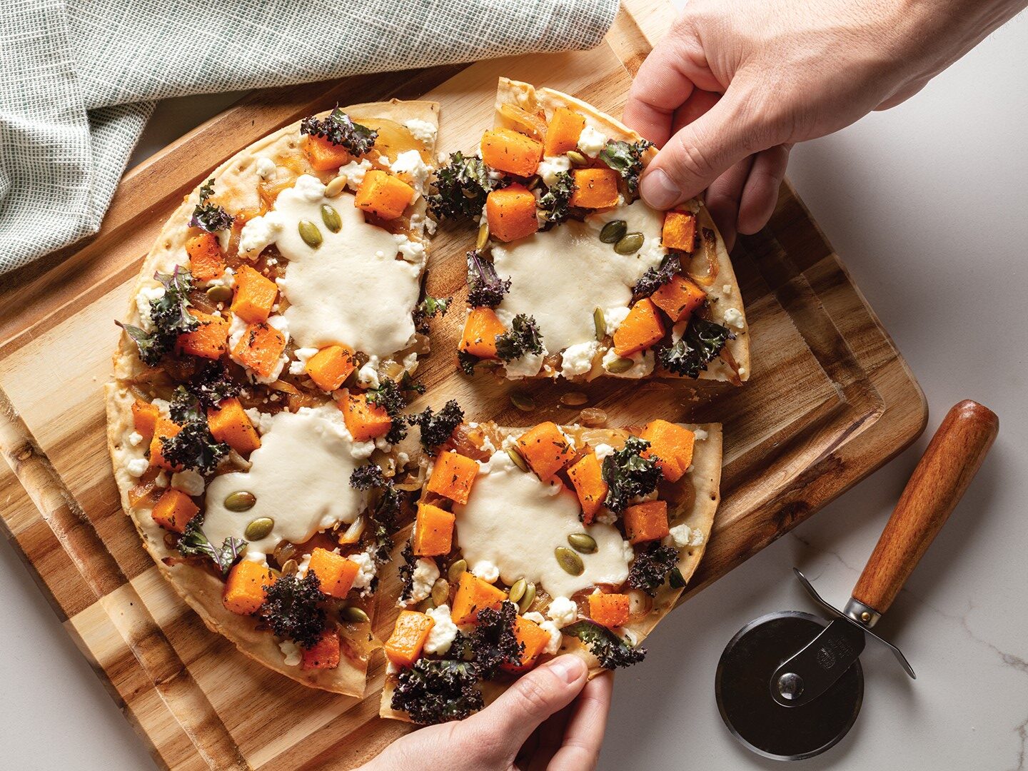 Spooky Squash & Goat Cheese Pizza