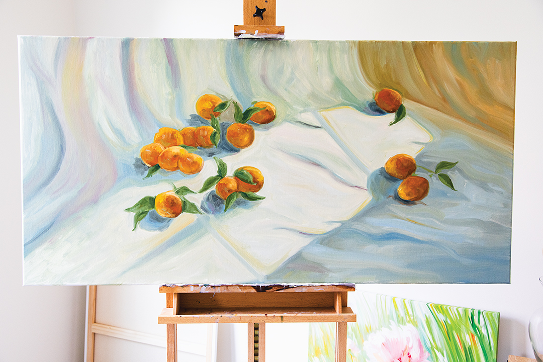 Painting of Oranges by Mariah Smith