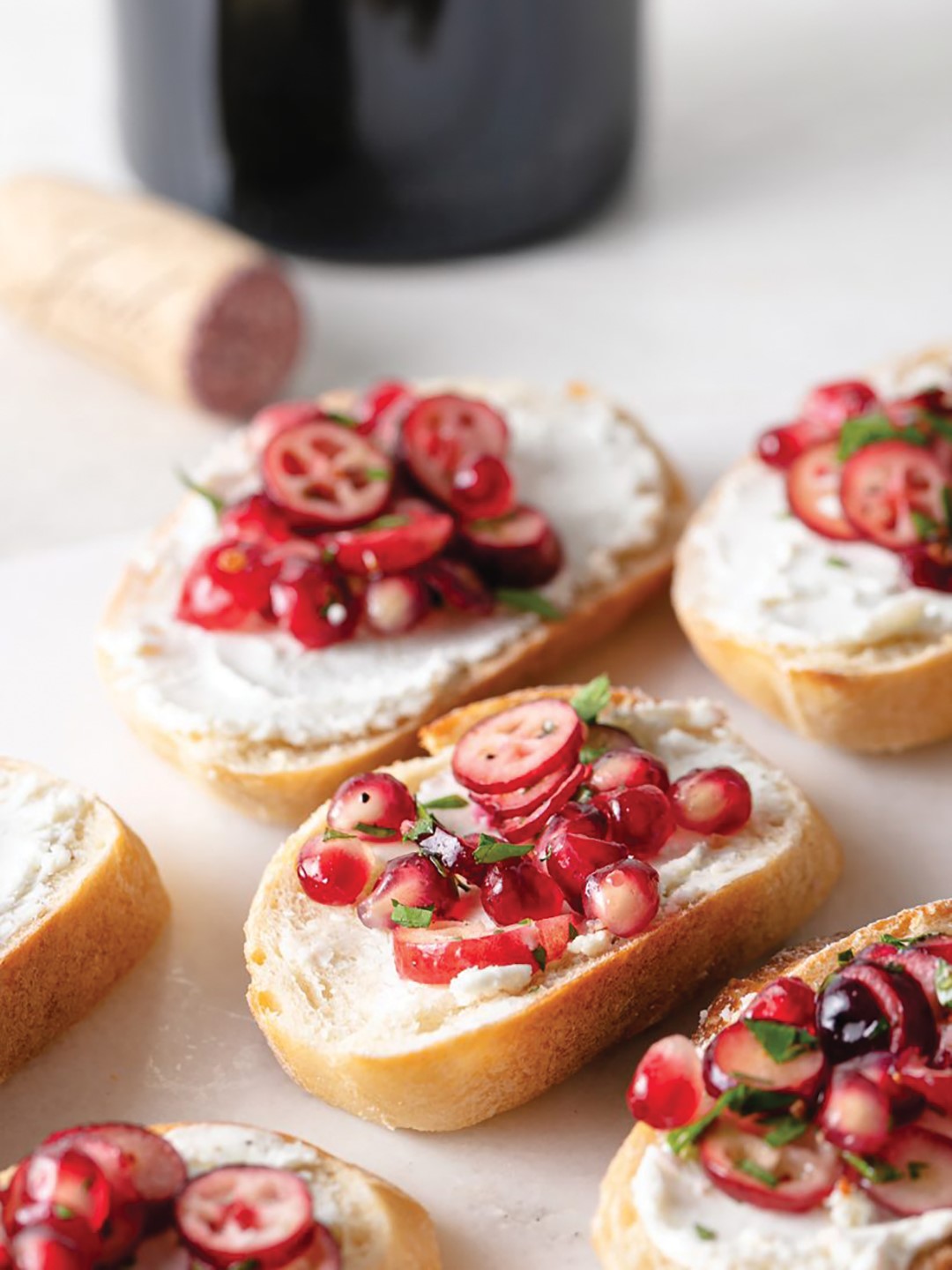 Cranberry-Pomegranate Crostini