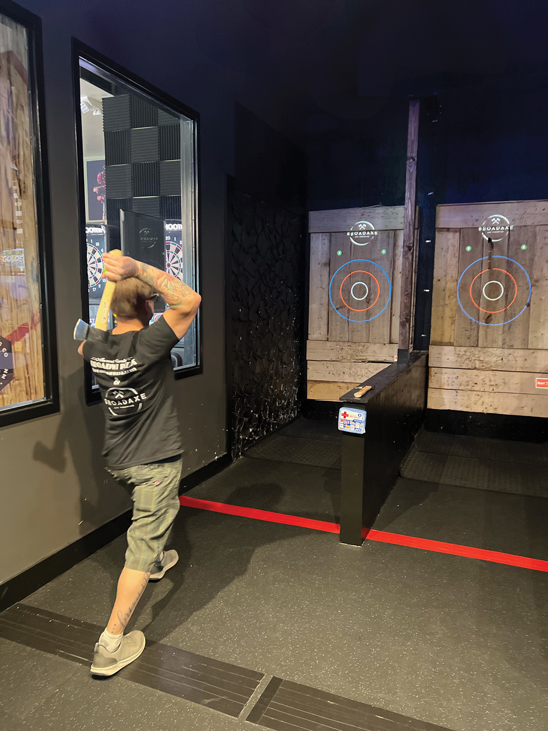 Step inside the lanes at Broadaxe and try your hand at axe throwing.