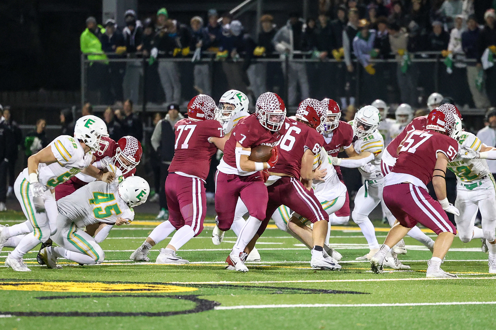 Maple Grove Crimson took on Edina in a playoff game on November 8, winning 42-12.