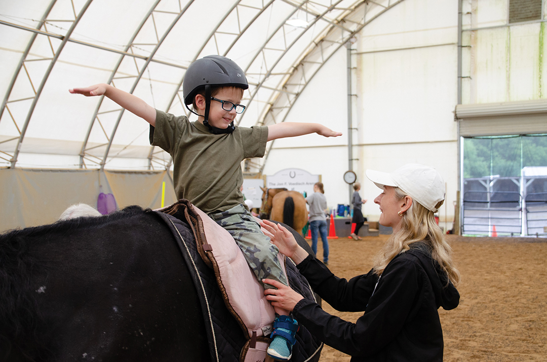 We Can Ride offers the largest and oldest therapeutic riding program in Minnesota. Its mission is to transform the lives of individuals with disabilities by connecting humans with horses. Programs range from riding to equine-assisted learning.