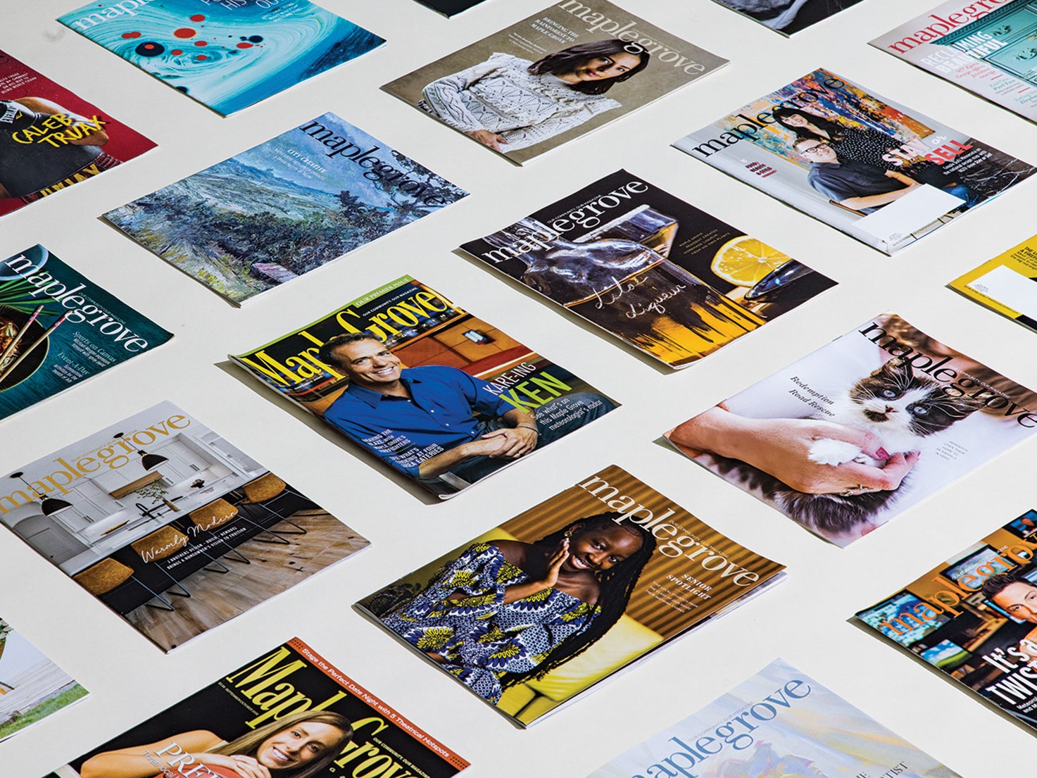 Covers of Maple Grove Magazine over the years