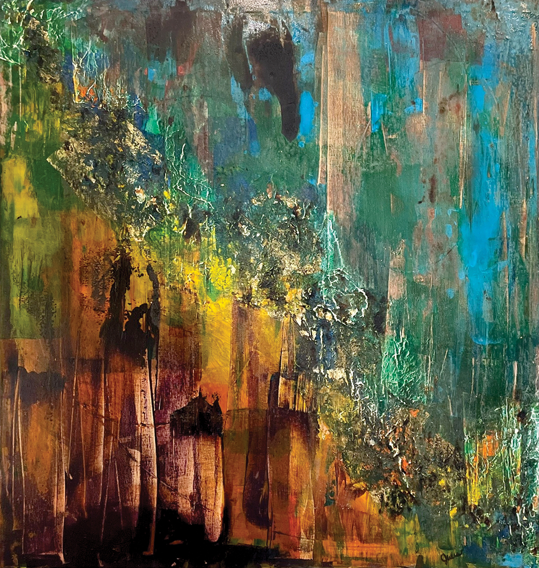 Verdant Echoes abstract painting