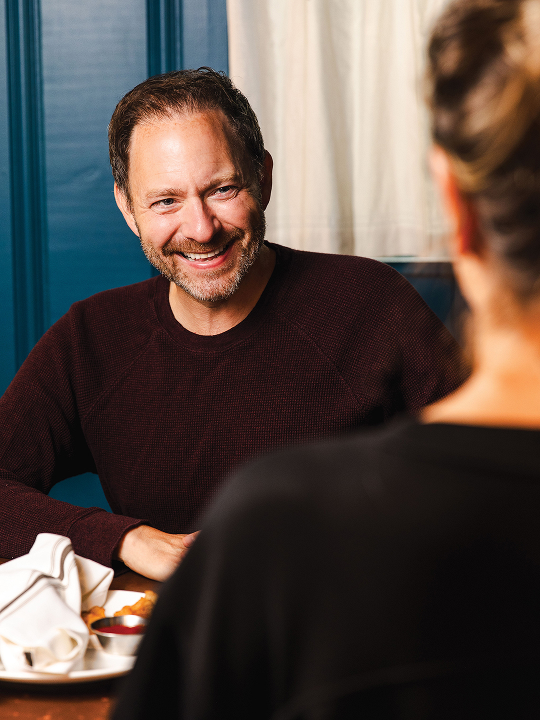 Fittingly, Jason DeRusha is photographed at one of his favorite restaurants, St. Paul’s Gus Gus. A special thanks to the team at Gus Gus for their hospitality.