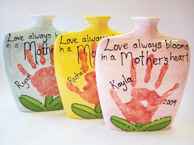 Mother's Day vases from Color Me Mine