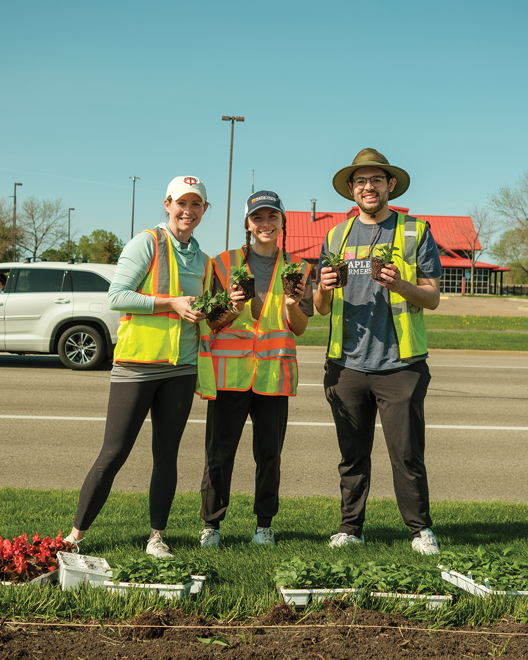 The flowers on Weaver Lake Road and Elm Creek Boulevard are sourced from Lynde Greenhouse & Nursery.