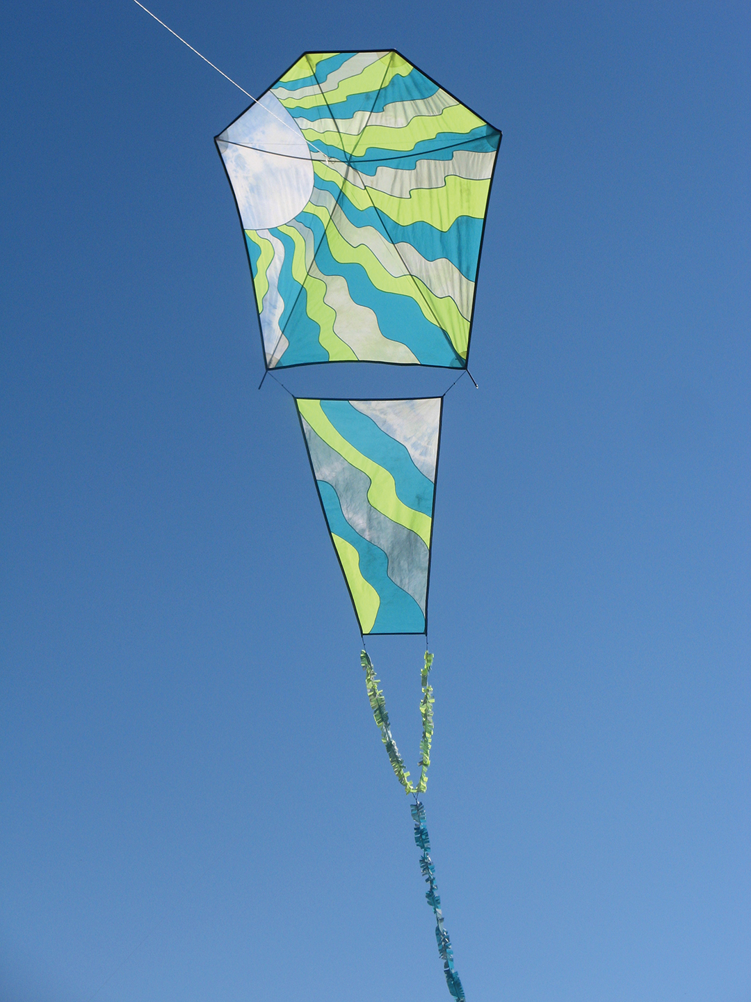 “It’s not just across the room that you’re looking at this stuff,” Barbara Meyer says. “You’re looking up 100 feet, 200 feet up in the air, and you still want it to pop.” Ripstop nylon doesn’t typically come in a wide variety of colors, so design is especially important when creating something like this barn door kite.