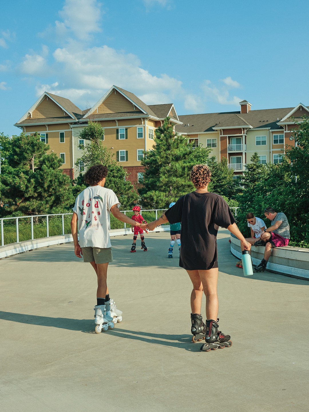 Central Park’s ice skating loop converts into a delightful roller rink during the summer.