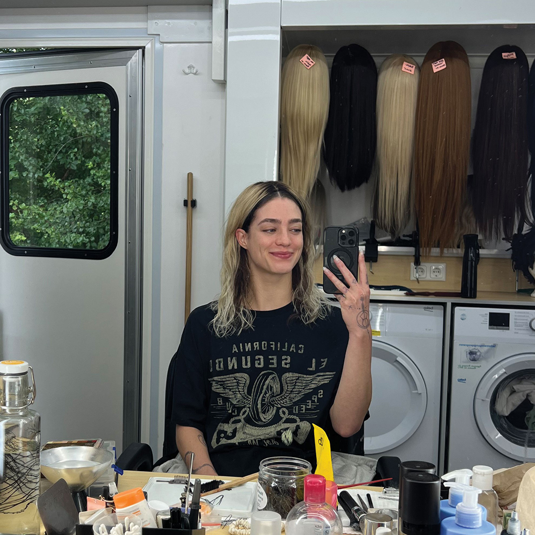 Taylor Sieve served as Anne Hathaway’s stand-in for dance sequences during rehearsal in the A24 thriller Mother Mary.