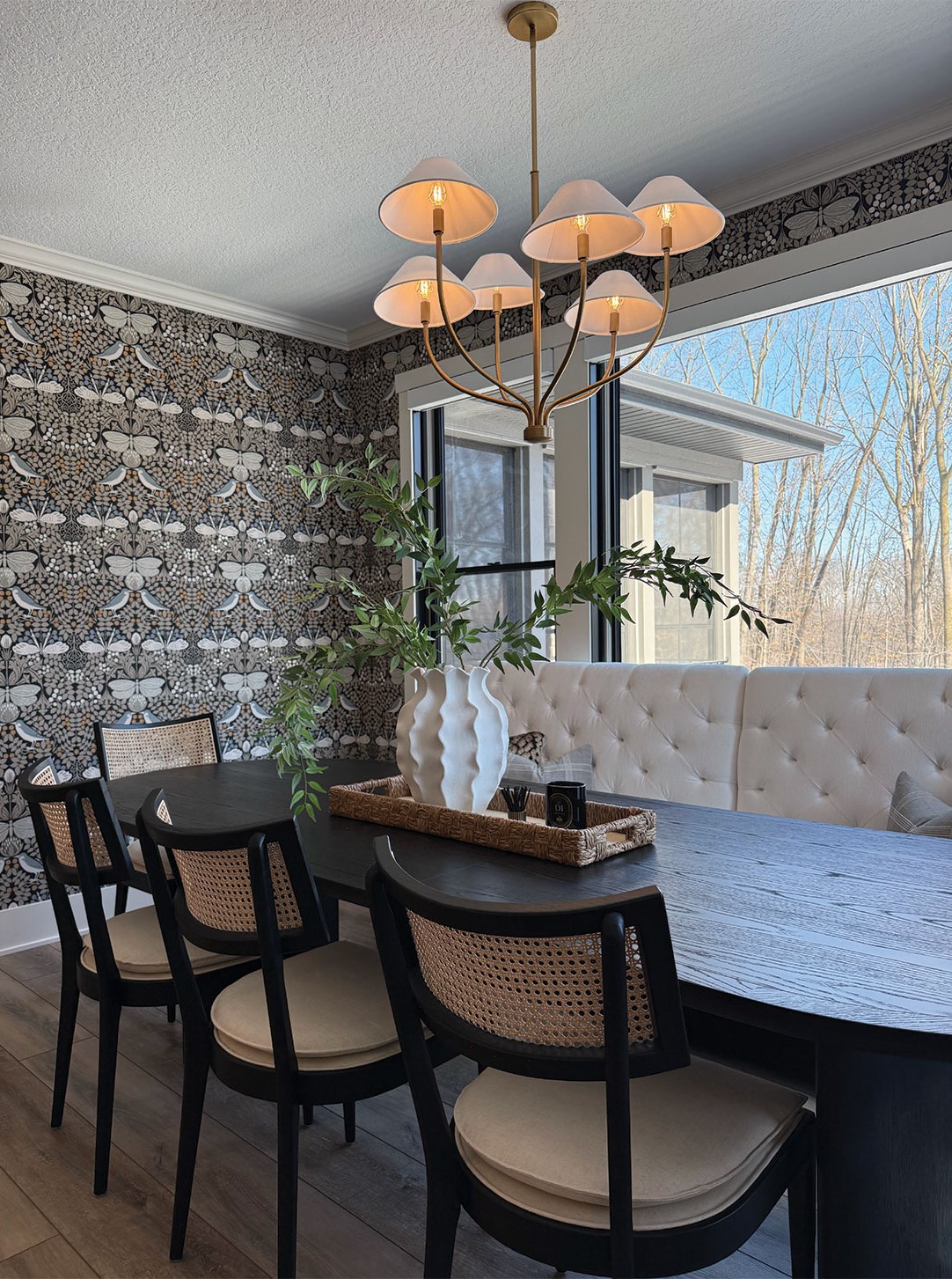 Tina Wherry Interiors wallpaper dining room